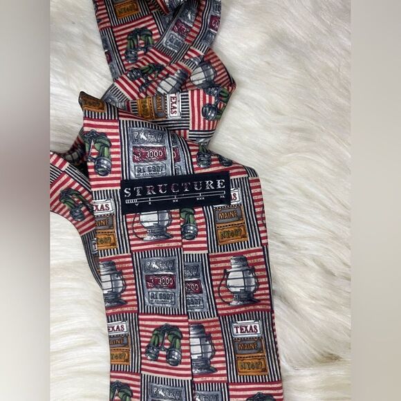 Structure Texas and Maine silk tie - Picture 3 of 4